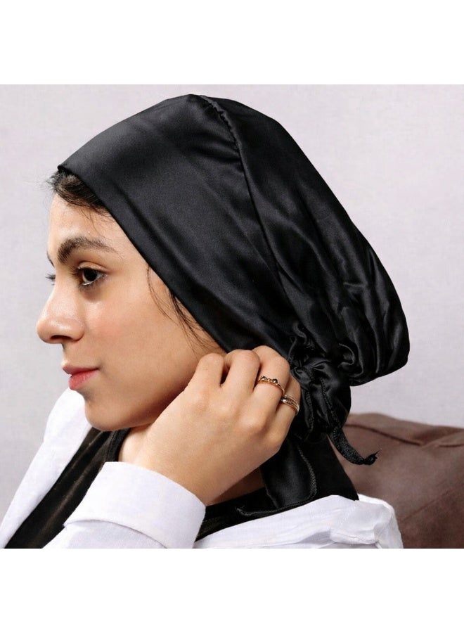 هيرز رباط ساتان HERS 100% – إكسسوار لحماية الشعر والتجاعيد الطبيعية، يقلل الاحتكاك وتكسر الشعر، مثالي للنوم أو تحت الحجاب - Image 1